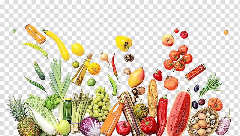 natural foods food group garnish food vegan nutrition, Watercolor, Paint, Wet Ink, Vegetable, Superfood, Plant, Fruit transparent background PNG clipart