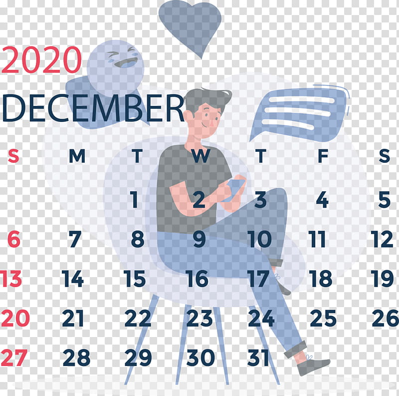 December 2020 Printable Calendar December 2020 Calendar, Public Relations, Cartoon, Line, Area, Meter, Behavior, Calendar System transparent background PNG clipart