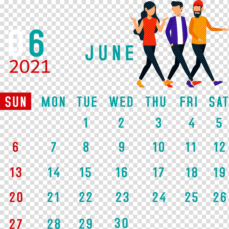 June 2021 Calendar 2021 Calendar June 2021 Printable Calendar, Calendar System, Month, Calendar Year, October, December transparent background PNG clipart
