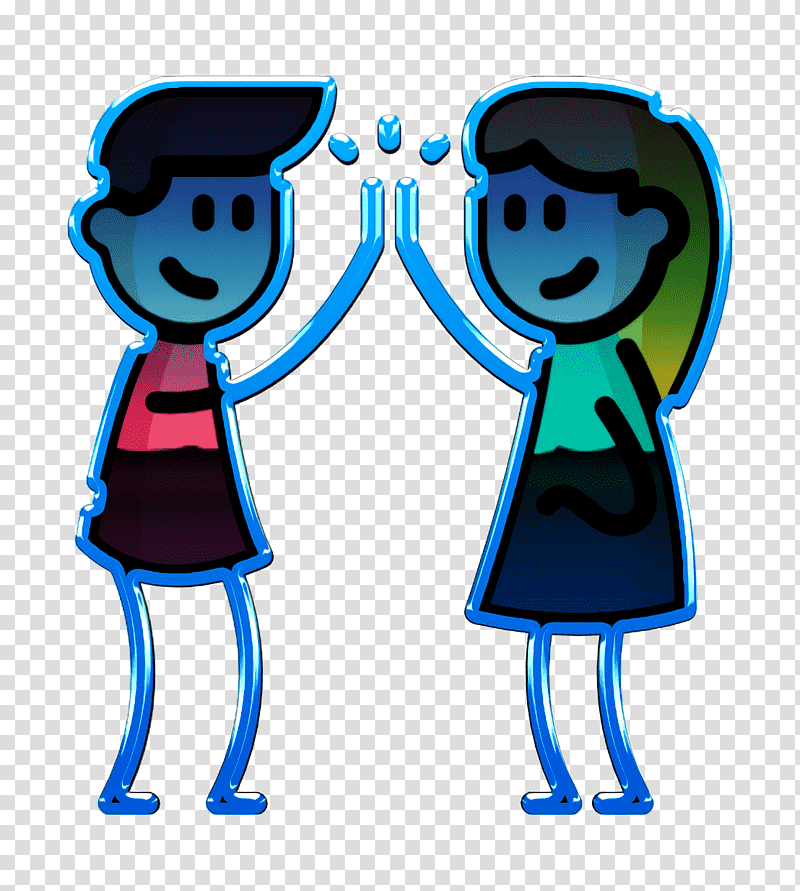 High five icon Friendship icon, Cartoon, Jimmy Five, Conversation transparent background PNG clipart