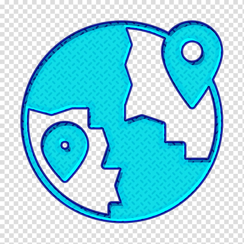 Tour icon Global icon Navigation and Maps icon, Turquoise, Sticker, Symbol, Circle, Line Art transparent background PNG clipart