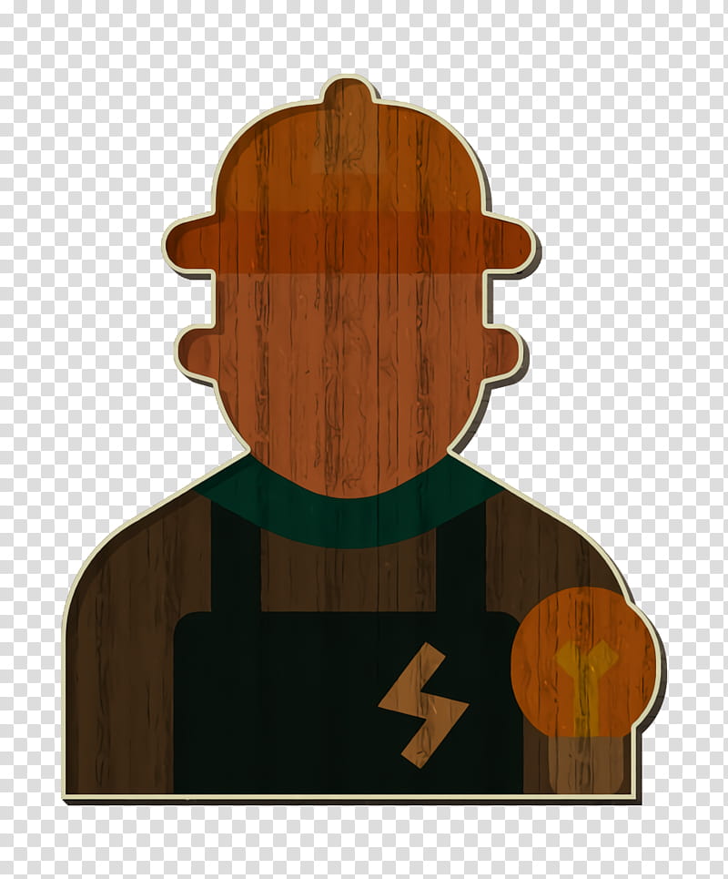 Electrician icon Jobs and Occupations icon, Brown, Logo, Wood, Tree, Games transparent background PNG clipart