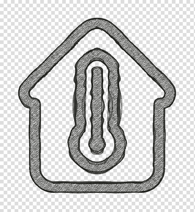 House icon buildings icon Temperature icon, Heating And Air Conditioning Elements Icon, Drawing, Black And White
, Symbol, M02csf, Meter transparent background PNG clipart