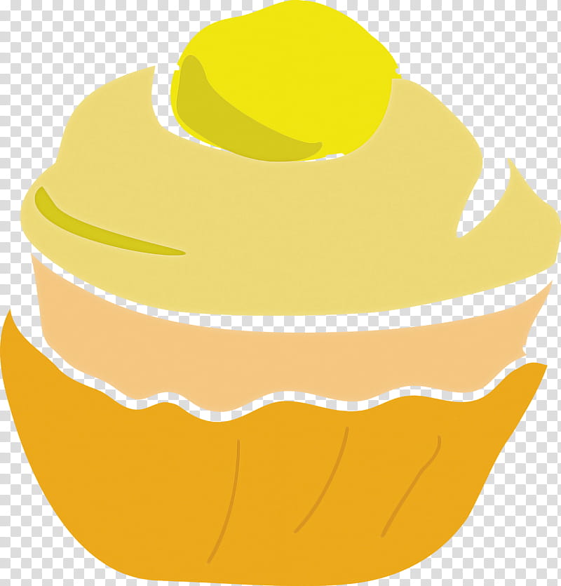 yellow baking cup food mixing bowl tableware, Cake, Cupcake, Cartoon Cake, Serveware, Dish, Cuisine transparent background PNG clipart