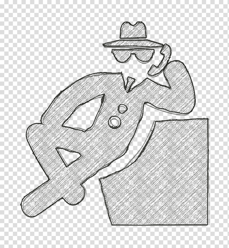 Elegant man talking through phone icon Phone icon people icon, Humans 2 Icon, Clothing, Line Art, Hat, Shoe, Joint transparent background PNG clipart