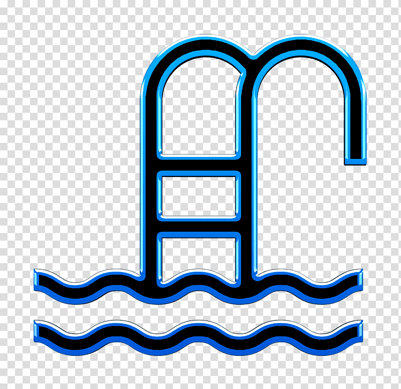 Solid Hotel Elements icon Swimming pool icon Ladder icon, Symbol, Chemical Symbol, Line, Meter, Chemistry, Science transparent background PNG clipart