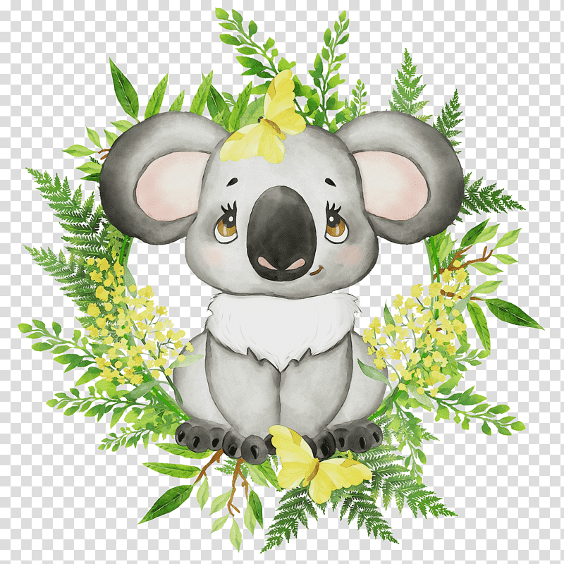 koala marsupials snout m-tree tree, Watercolor, Paint, Wet Ink, Mtree transparent background PNG clipart