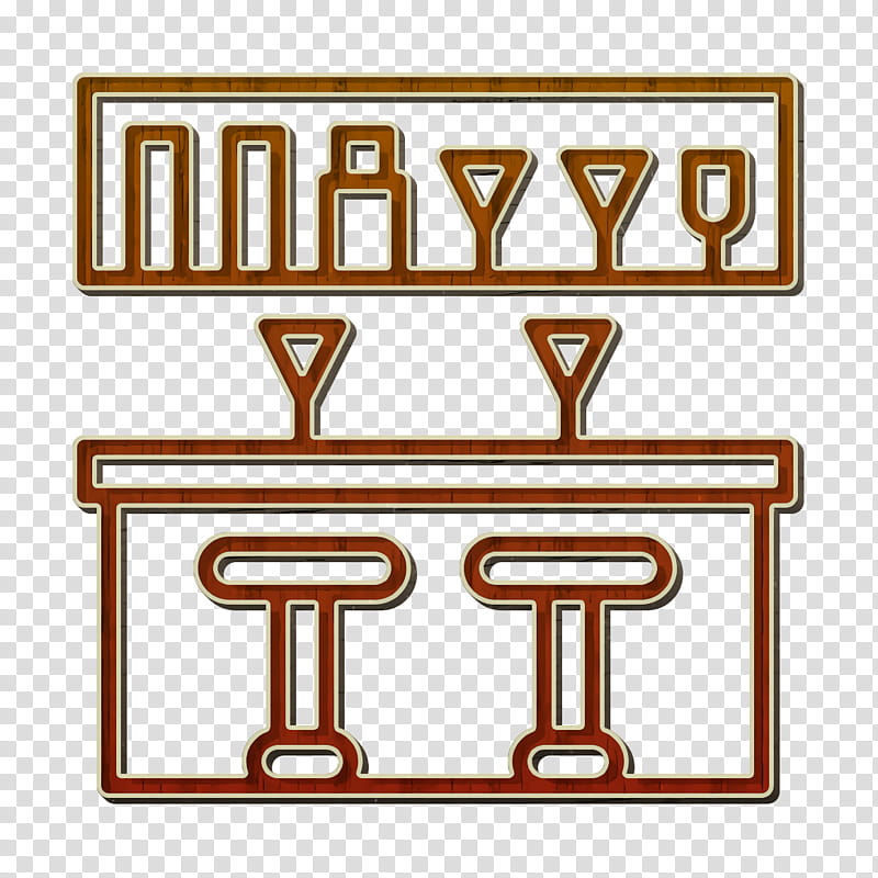 Bar counter icon Home Equipment icon, Text, Line, Rectangle transparent background PNG clipart