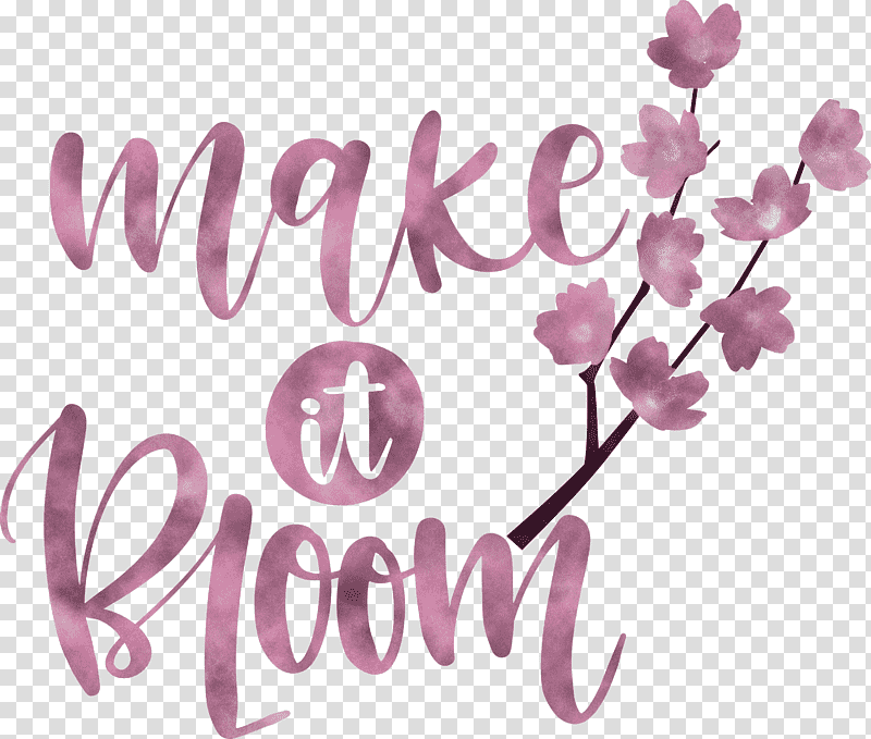 Make It Bloom Bloom Spring, Spring
, Floral Design, Cut Flowers, Petal, Lavender, Lilac M transparent background PNG clipart