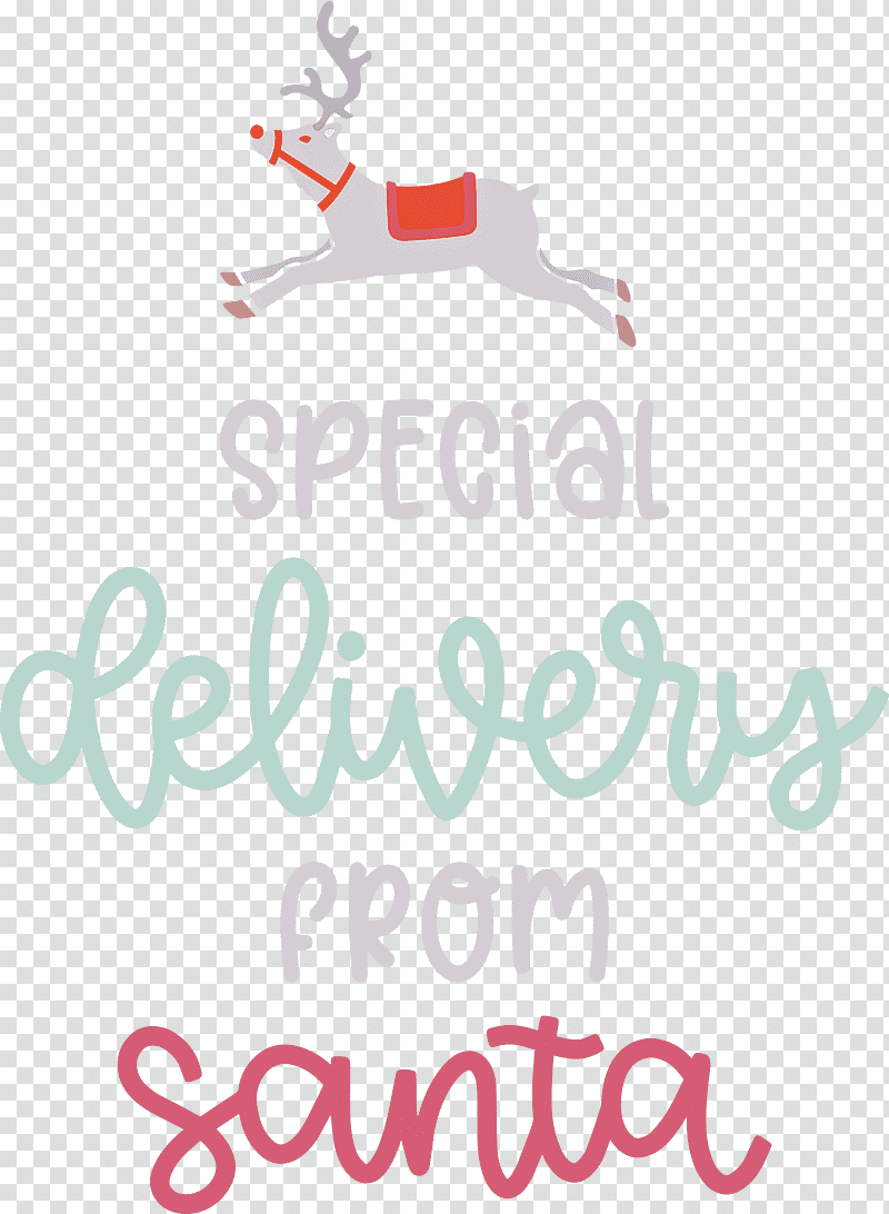 Special Delivery From Santa Santa Christmas, Christmas , Logo, Joint, Character, Meter, Line transparent background PNG clipart