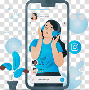 Social media, Instagram, Watercolor, Paint, Wet Ink,  Blog, Vlog, Youtube transparent background PNG clipart thumbnail