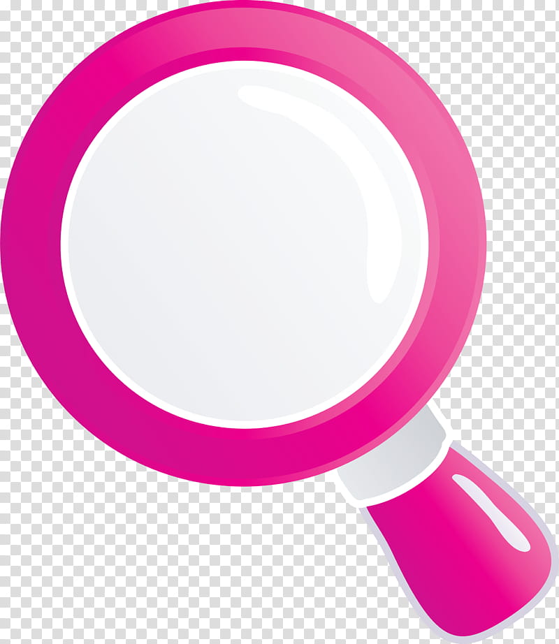 Magnifying glass magnifier, Pink, Magenta, Violet, Material Property, Makeup Mirror, Circle transparent background PNG clipart