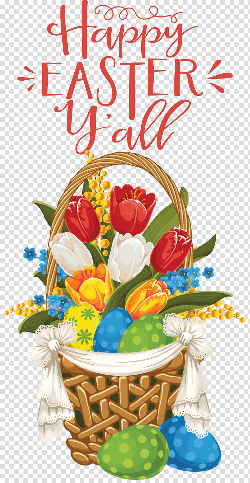 Happy Easter Easter Sunday Easter, Easter
, Tulip, Flowerpot, Cartoon, Drawing, Watercolor Painting transparent background PNG clipart