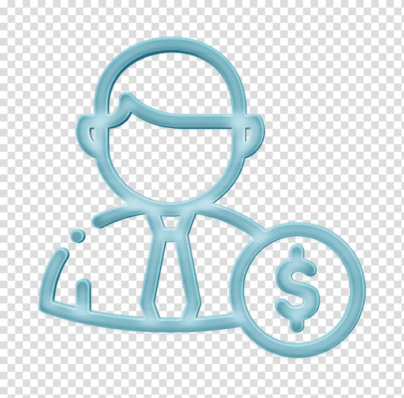 Business icon Salary icon Wage icon, Cartoon, Creativity, Text, Silhouette transparent background PNG clipart