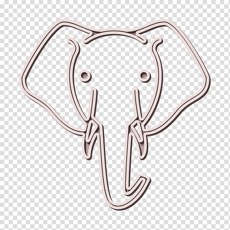 Elephant Head icon Africa icon Fauna icon, Cartoon, Fashion, Jewellery transparent background PNG clipart