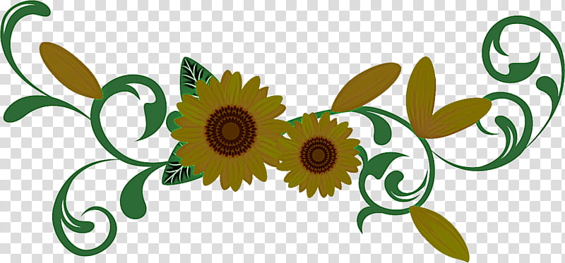 flower border flower background floral line, Plant, Leaf, Sunflower transparent background PNG clipart
