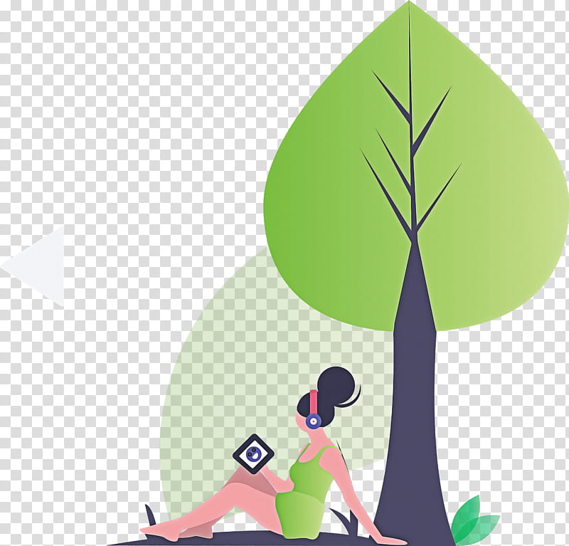 video streaming, Green, Cartoon, Tree, Leaf, Physical Fitness, Plant, Yoga transparent background PNG clipart