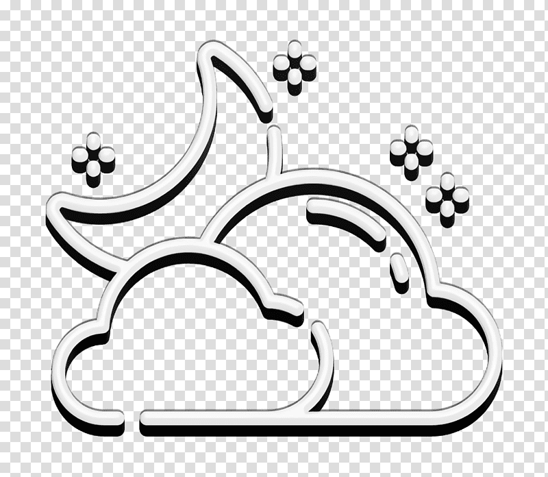 Night icon Moon icon Weather icon, Line Art, Black And White
, Symbol, Meter, Chemical Symbol, Jewellery transparent background PNG clipart