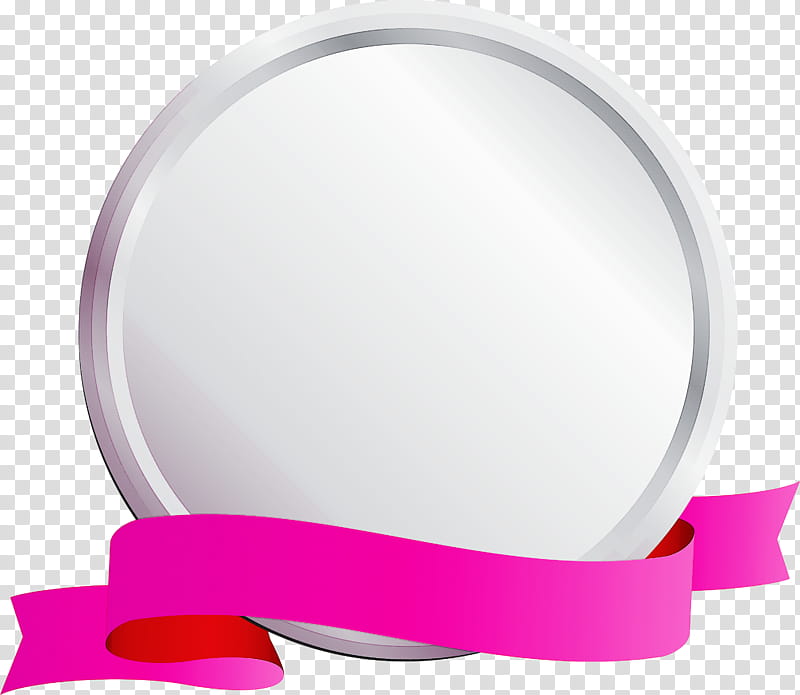 Emblem Ribbon, Pink, Magenta, Makeup Mirror transparent background PNG clipart