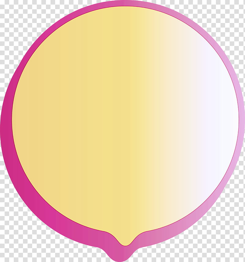 thought bubble Speech balloon, Pink, Yellow, Circle, Magenta, Oval, Peach transparent background PNG clipart