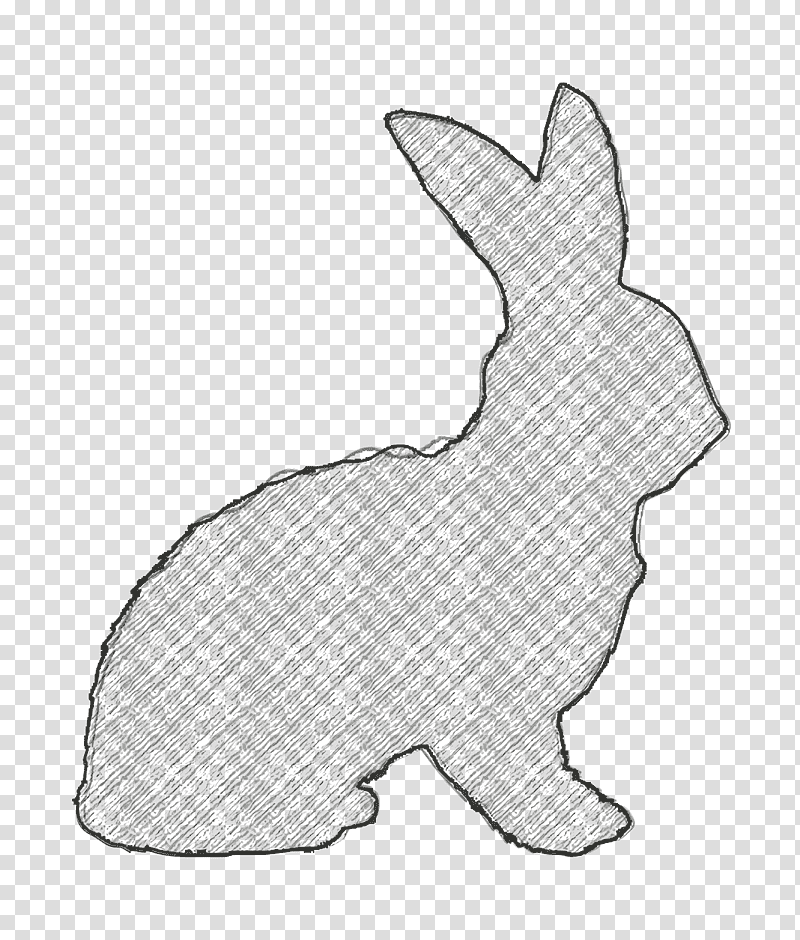 Rabbit icon Rabbit shape icon animals icon, Animal Kingdom Icon, Hare, Dog, Whiskers, Paw, Line Art transparent background PNG clipart