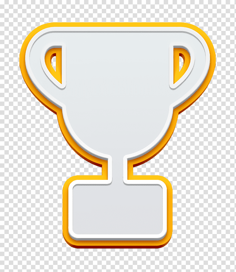 Trophy icon Startups and new business icon Cup icon, Logo, Symbol, Chemical Symbol, Yellow, Meter, Cartoon transparent background PNG clipart