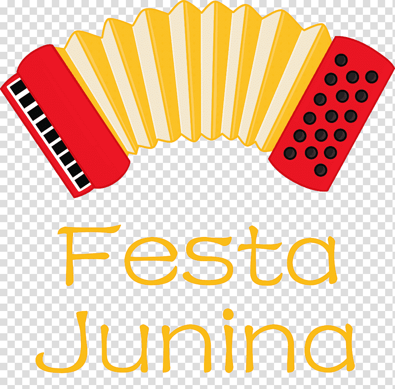 Festa Junina June Festival Brazilian harvest festival, Free Reed Aerophone, Accordion, Yellow, Meter, Button Accordion, Line transparent background PNG clipart