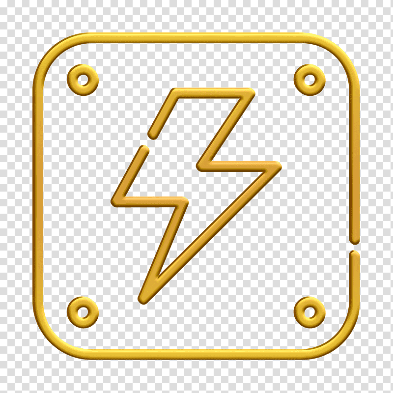 Electrical energy icon Ray icon Reneweable Energy icon, Line, Triangle, Meter, Yellow, Number, Ersa Replacement Heater transparent background PNG clipart