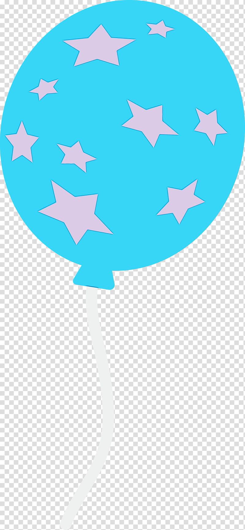 turquoise star, Balloon, Watercolor, Paint, Wet Ink transparent background PNG clipart