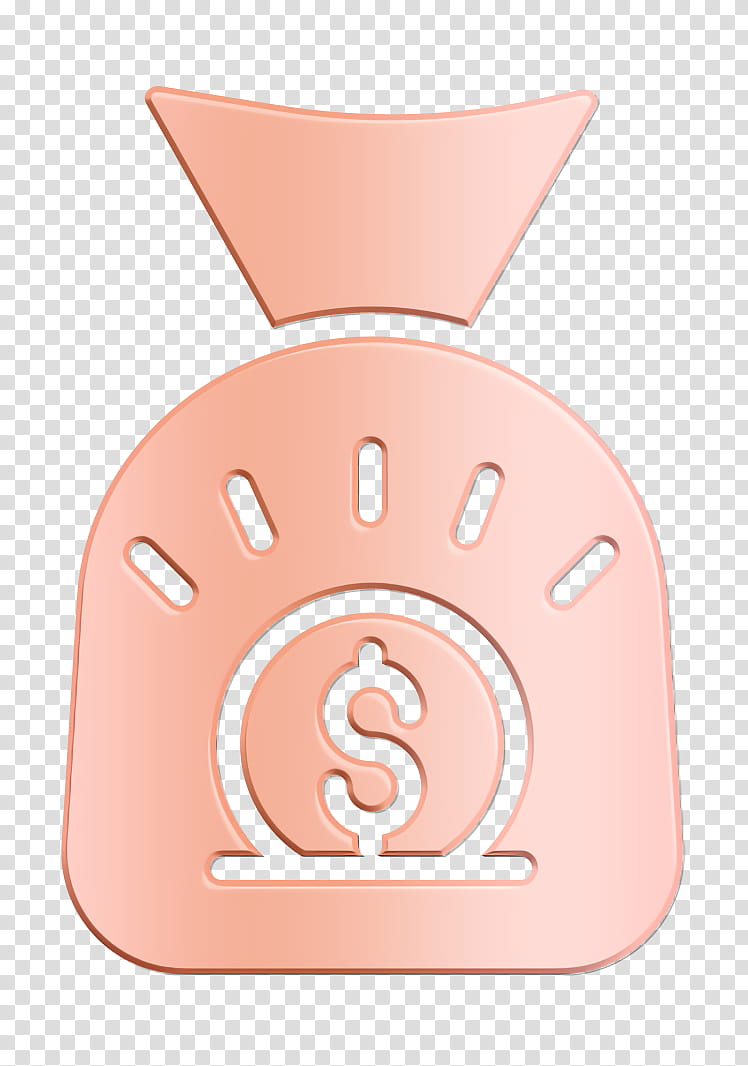 Investment icon Business and finance icon Money bag icon, Face, Skin, Pink, Head, Peach, Material Property, Neck transparent background PNG clipart