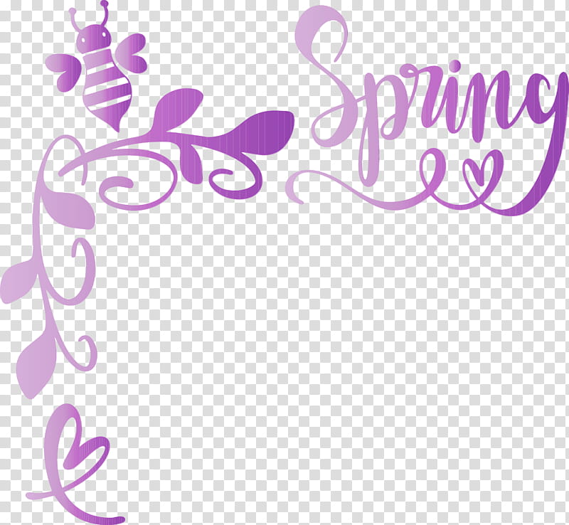 violet purple text font lilac, Hello Spring, Spring
, Watercolor, Paint, Wet Ink, Magenta transparent background PNG clipart