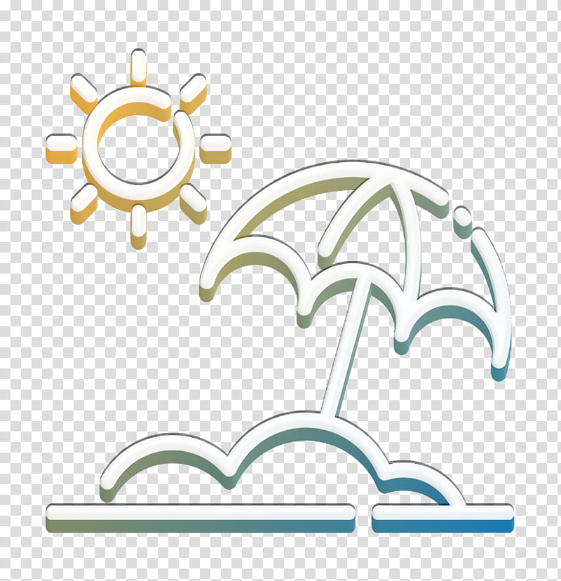 Sun umbrella icon Summer icon, Logo, Cartoon, Symbol, Diagram, Text, Meter, Line transparent background PNG clipart