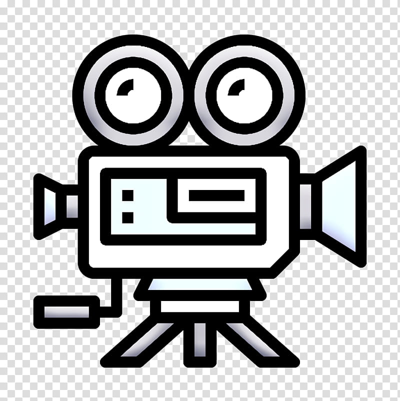 Video camera icon Film Director icon Film icon, Text, Line, Line Art, Logo, Symbol transparent background PNG clipart