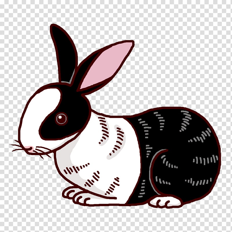 Easter Bunny, Rabbit, European Rabbit, Mountain Hare, Dog, Line Art, Cartoon, Whiskers transparent background PNG clipart