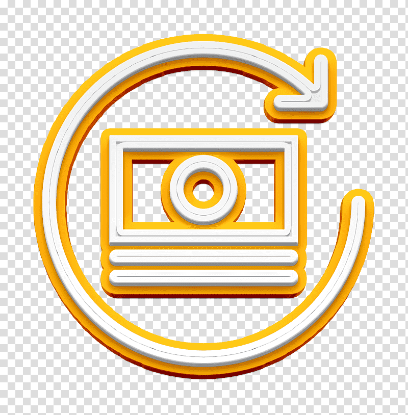 Shop icon Refund icon, Symbol, Chemical Symbol, Yellow, Icon Pro Audio Platform, Meter, Line transparent background PNG clipart