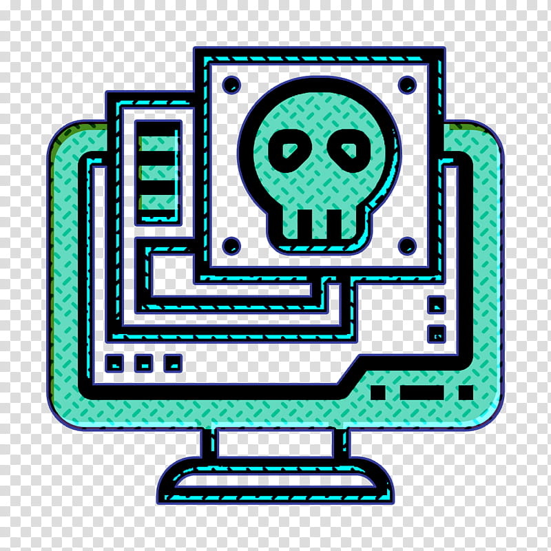 Virus icon Skull icon Cyber Crime icon, Phishing, Security Hacker, Spoofing Attack, Computer Security, Cybercrime transparent background PNG clipart