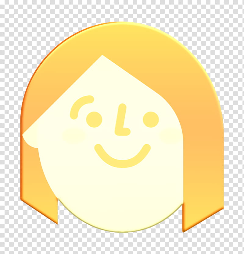 Girl icon Happy People icon Woman icon, Smiley, Yellow, Meter, Computer transparent background PNG clipart