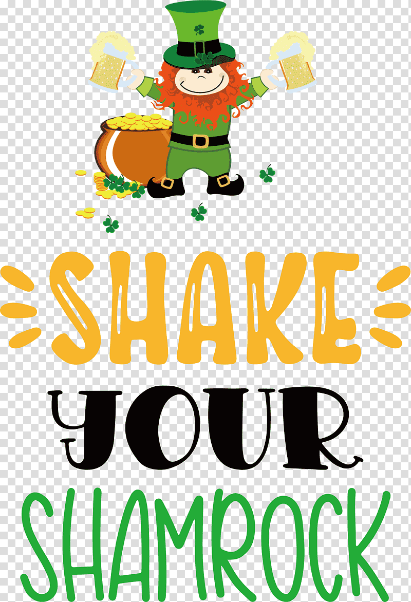 Shake Your Shamrock St Patricks Day Saint Patrick, Character, Christmas Day, Tree, Meter, Happiness, Behavior transparent background PNG clipart