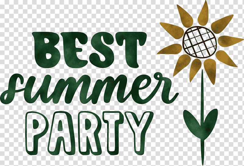 Best Summer Party Summer, Summer
, Flower, Logo, Leaf, Flora, Tree transparent background PNG clipart