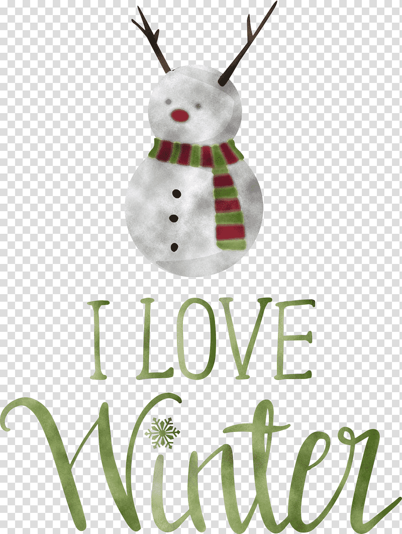 I Love Winter Winter, Winter
, Holiday Ornament, Christmas Ornament, Snowman, Christmas Ornament M, Meter transparent background PNG clipart
