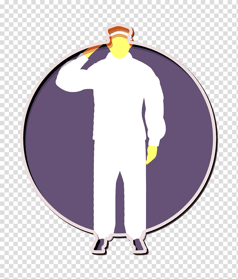 Soldier icon Professions icon Military icon, Sports Equipment, Cartoon, Joint, Male, Headgear, Lavender transparent background PNG clipart