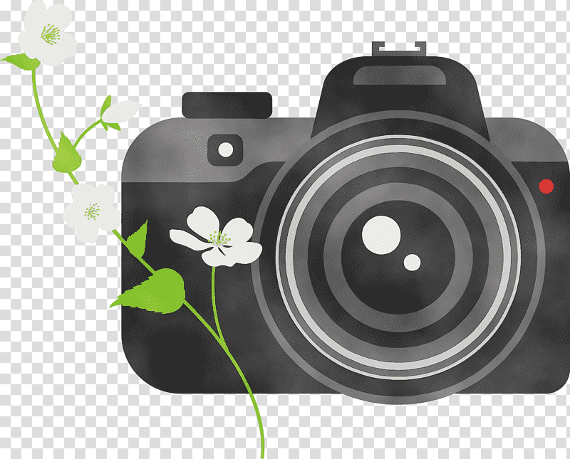 Camera Lens, Flower, Watercolor, Paint, Wet Ink, Digital Camera, Science transparent background PNG clipart