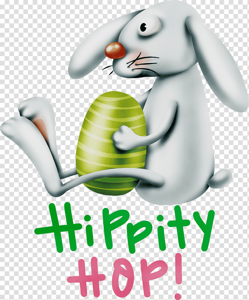 Easter Bunny, Happy Easter, Hippity Hop, Watercolor, Paint, Wet Ink, Cartoon transparent background PNG clipart