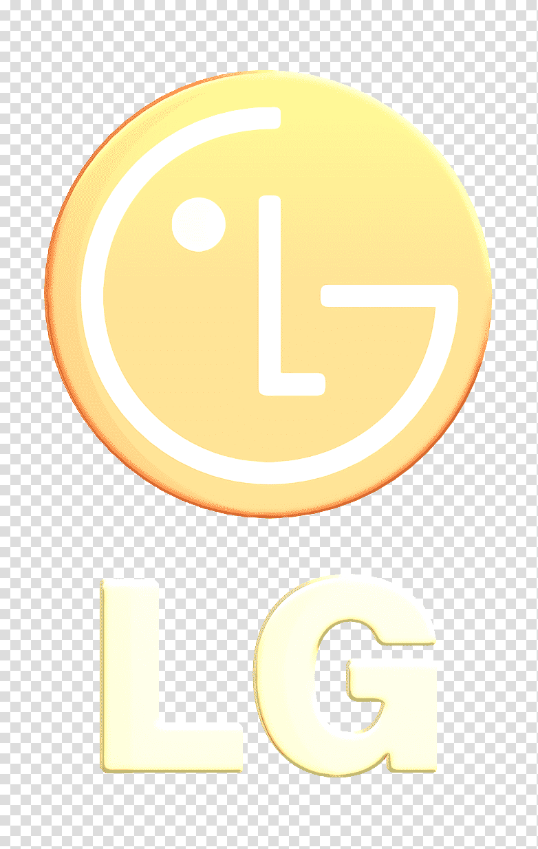 Technology Logos icon Lg icon, Yellow, Number, Meter, Line, LG Corp, LG Electronics transparent background PNG clipart