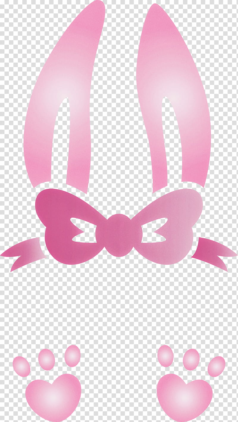 Easter bunny Easter Day Rabbit, Pink, Magenta, Costume Accessory, Hair Accessory, Ribbon, Headband transparent background PNG clipart