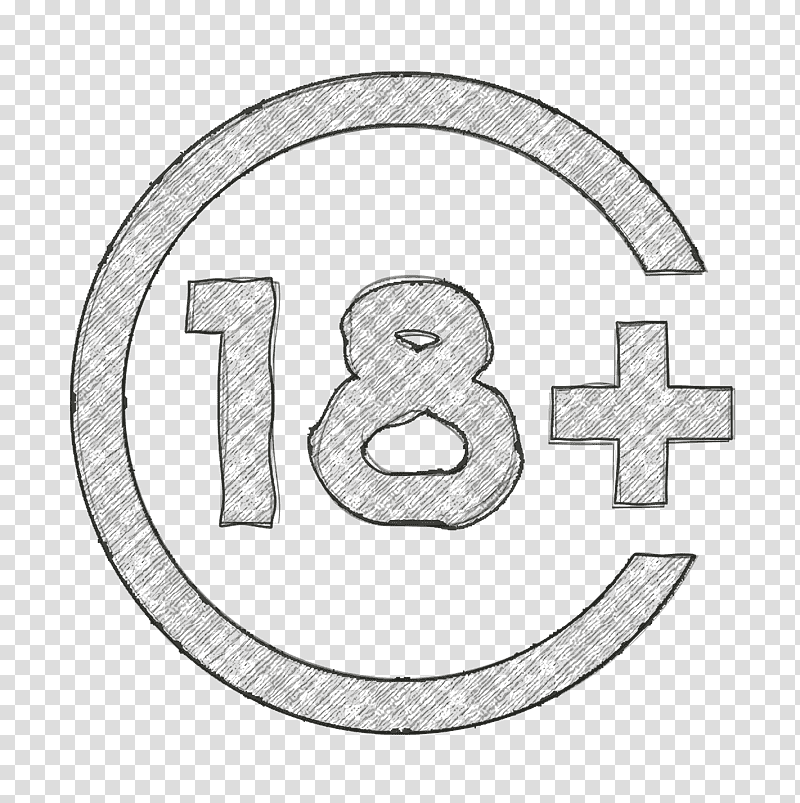 Cinema icon +18 icon Age icon, Line, Meter, Number, Computer Hardware, Geometry, Mathematics transparent background PNG clipart