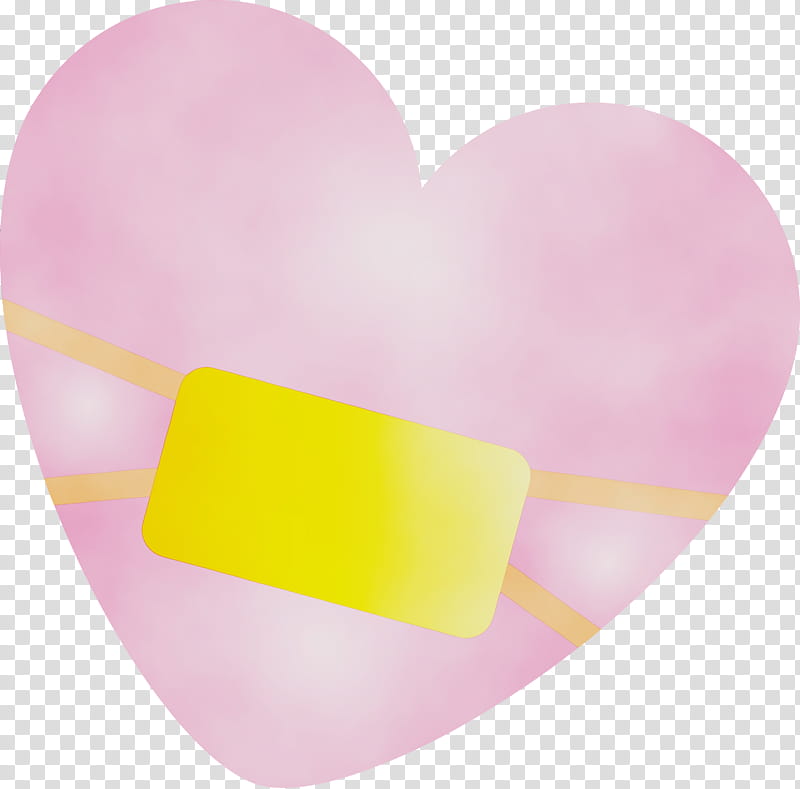 heart pink heart love, Emoji, Medical Mask, Corona Virus Disease, Watercolor, Paint, Wet Ink transparent background PNG clipart