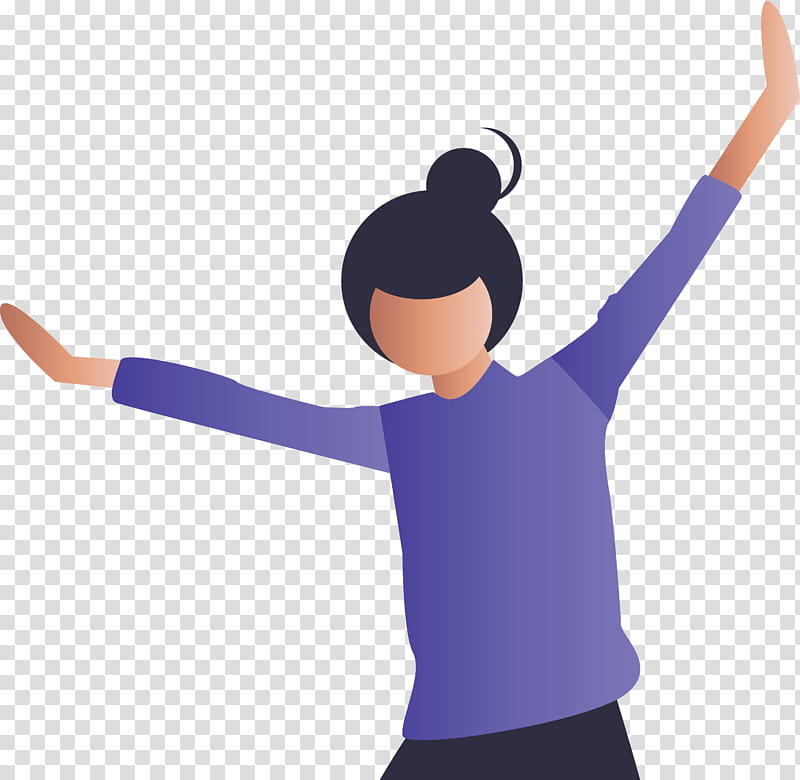 arm standing gesture elbow thumb, Abstract Girl, Cartoon Girl, Cheering transparent background PNG clipart