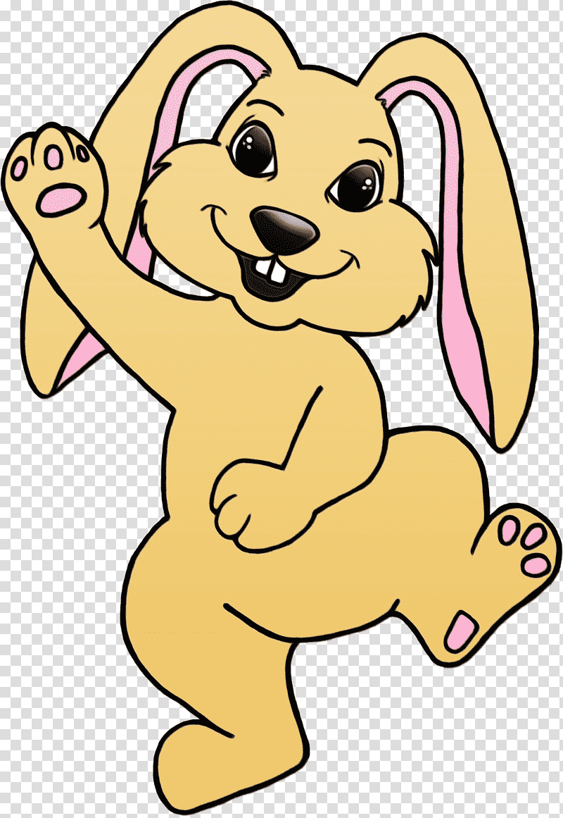 Puppy Dog Character Cartoon Yellow, Watercolor, Paint, Wet Ink, Line, Animal, Meter transparent background PNG clipart