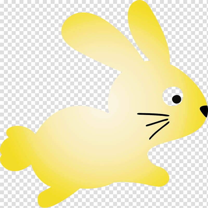 Cute Easter Bunny Easter Day, Rabbit, Yellow, Rabbits And Hares, Cartoon, Animal Figure transparent background PNG clipart